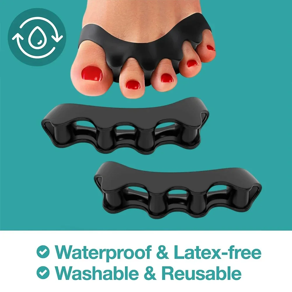 Toe Separator Silicon - Separador de Dedos de Silicone Reutilizável,