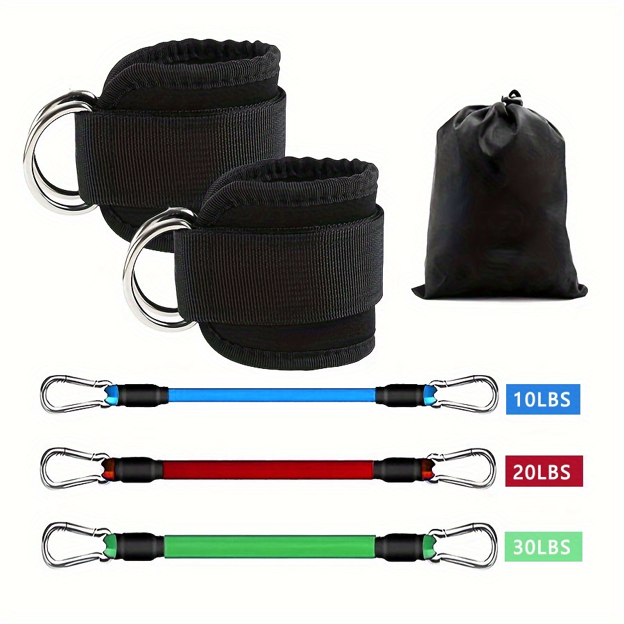 Pilates Ankle Strap - 5 faixas de resistência do tornozelo