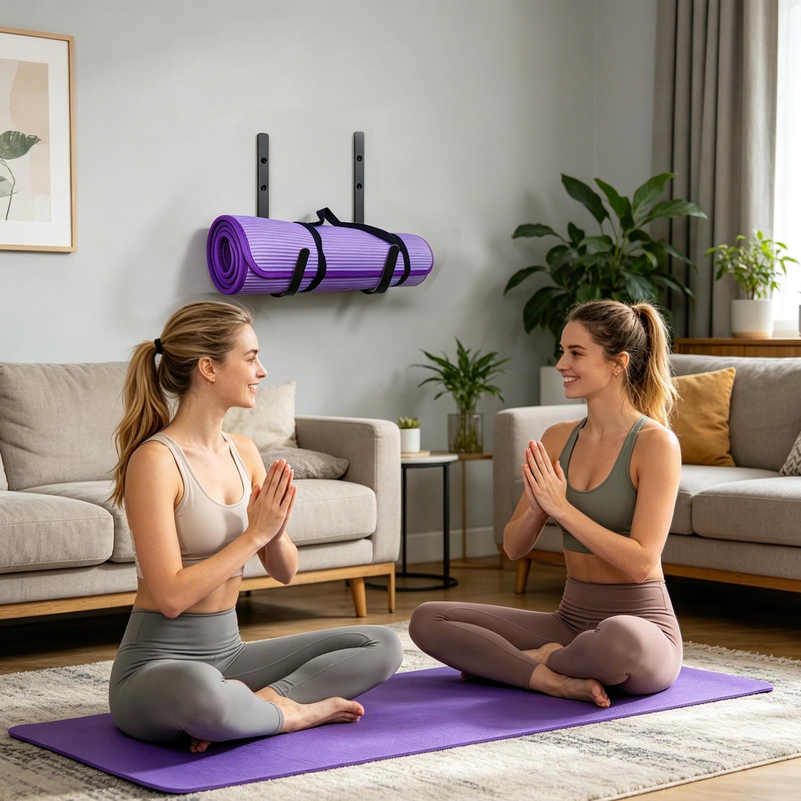 Pilates Yoga Room - Suporte de Parede para Tapete de