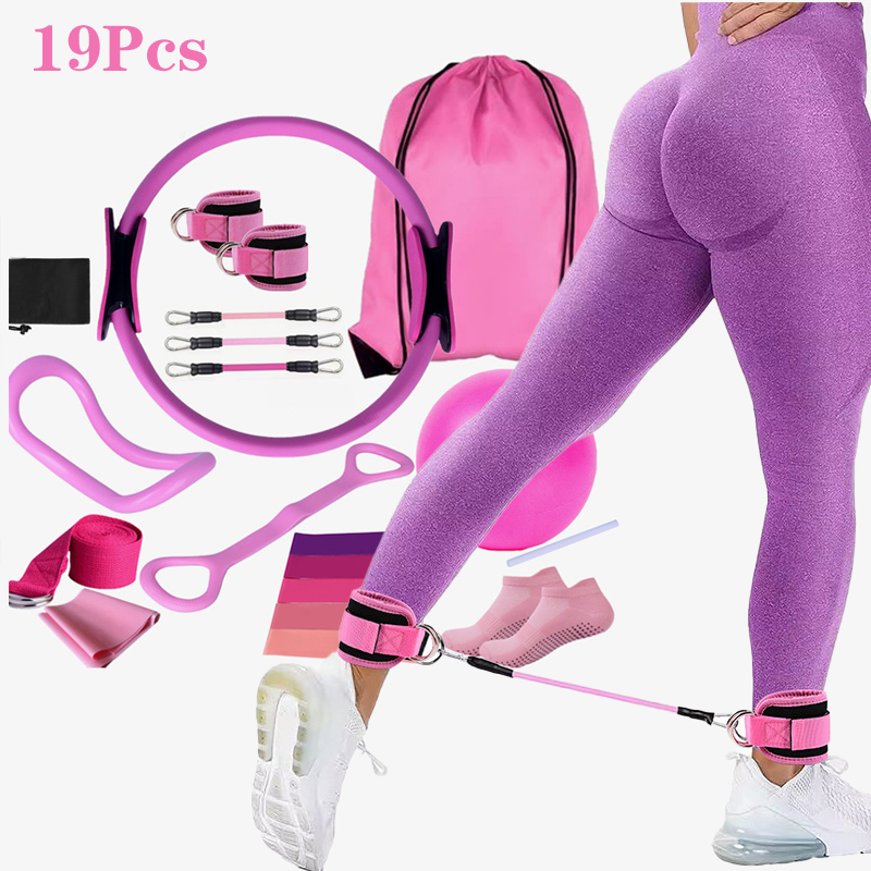 Pilates Ankle Strap - Yoga pilates círculo 19 peças conjunto