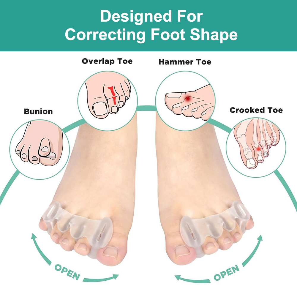 1 par de gel de silicone duro  - Toe Separator Silicon avaliação e preço