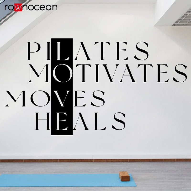 Adesivo de parede com citações - Pilates Yoga Quotes avaliação e preço