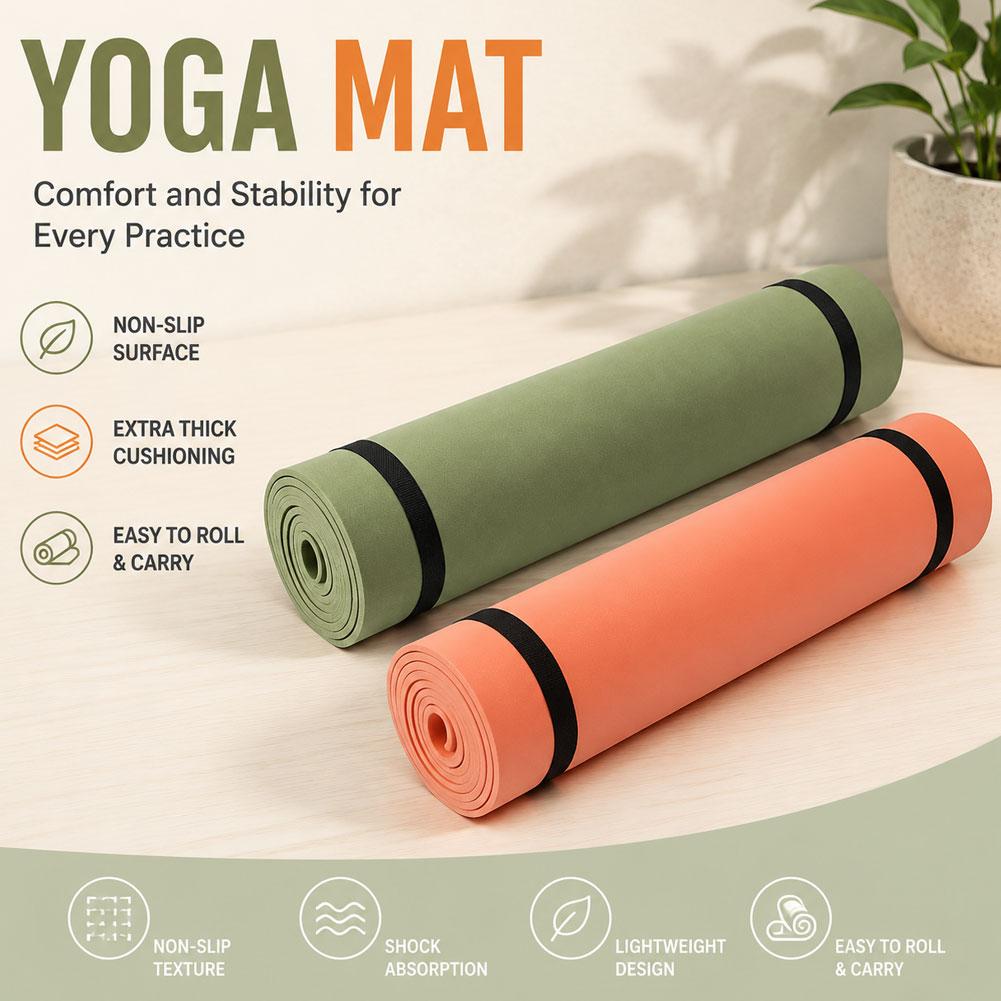 Tapete de ioga grosso antiderr - Pilates Yoga Mat Thickness avaliação e preço