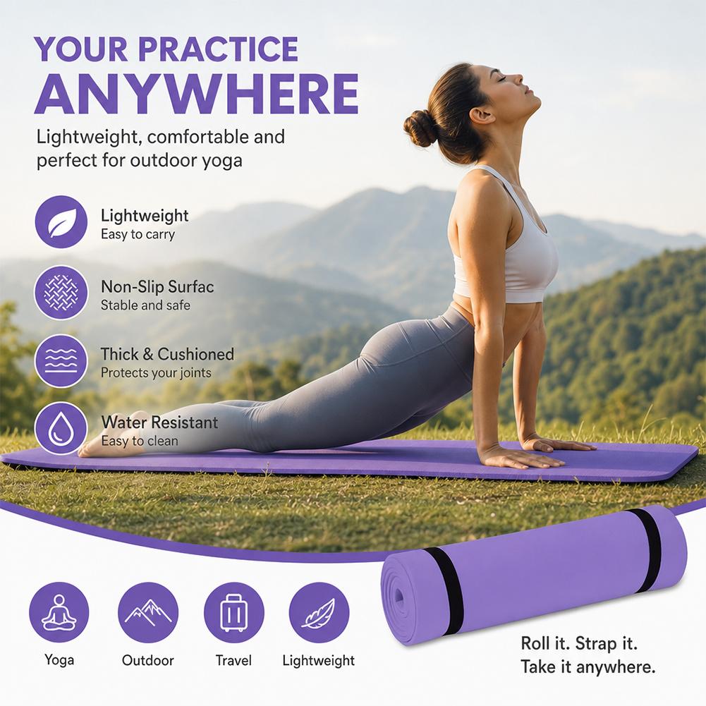 Tapete de ioga grosso antiderr - Pilates Yoga Mat Thickness avaliação e preço