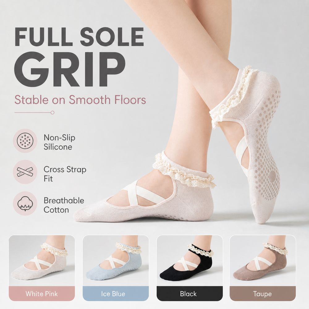 Novas meias antiderrapantes pa - Pilates Ankle Strap avaliação e preço
